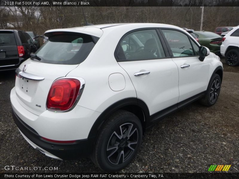 White (Bianco) / Black 2018 Fiat 500X Pop AWD