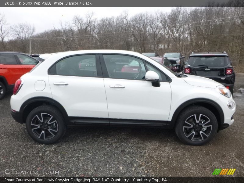 White (Bianco) / Black 2018 Fiat 500X Pop AWD