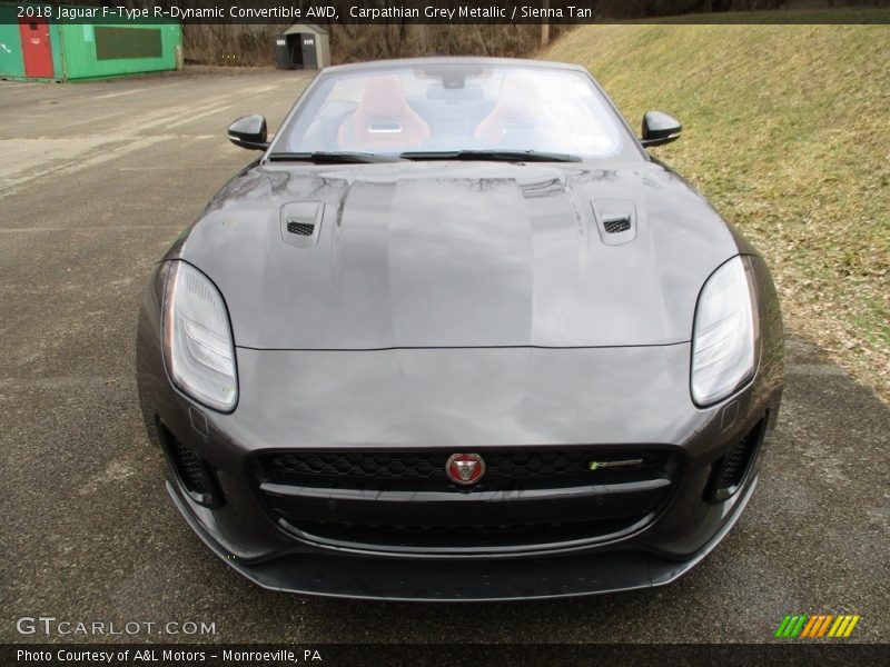 Carpathian Grey Metallic / Sienna Tan 2018 Jaguar F-Type R-Dynamic Convertible AWD