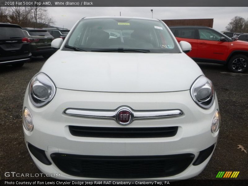 White (Bianco) / Black 2018 Fiat 500X Pop AWD