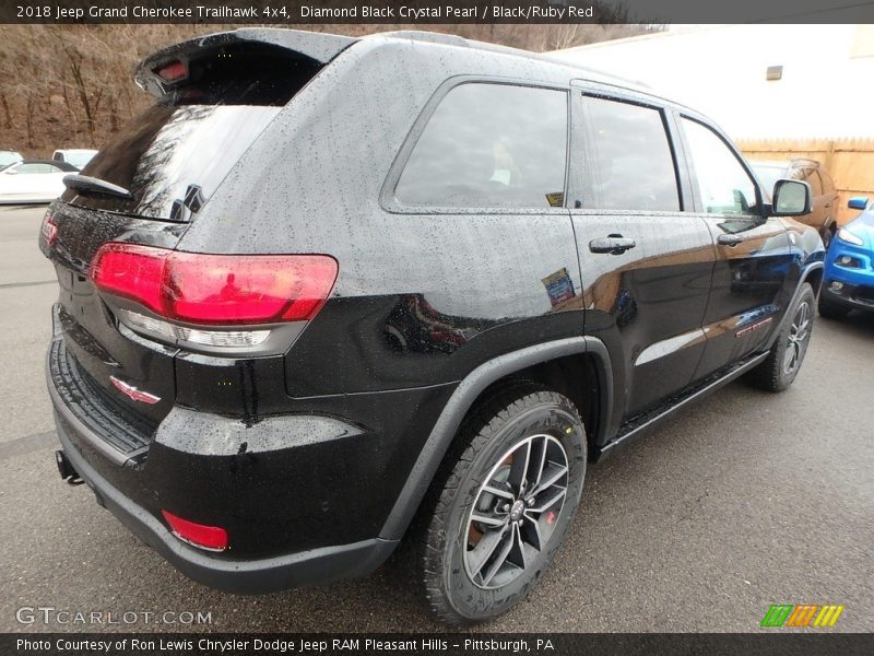 Diamond Black Crystal Pearl / Black/Ruby Red 2018 Jeep Grand Cherokee Trailhawk 4x4