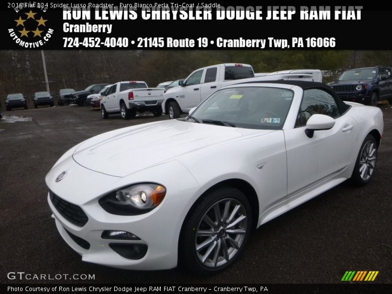 Puro Bianco Perla Tri-Coat / Saddle 2018 Fiat 124 Spider Lusso Roadster