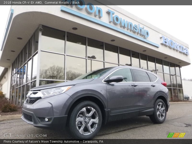 Gunmetal Metallic / Black 2018 Honda CR-V EX AWD