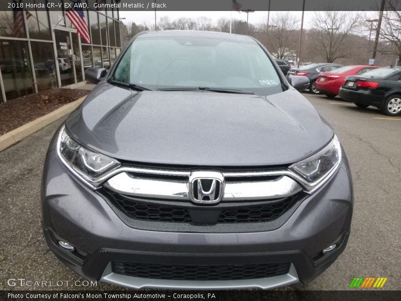 Gunmetal Metallic / Black 2018 Honda CR-V EX AWD