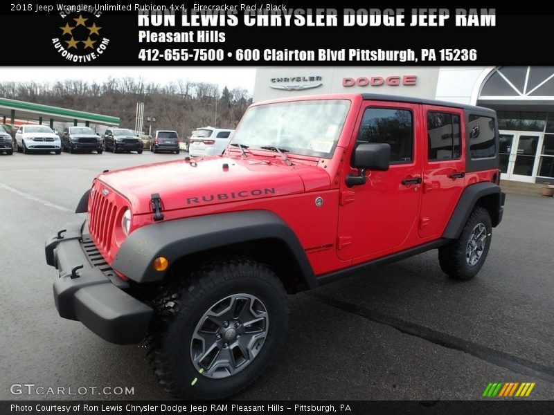 Firecracker Red / Black 2018 Jeep Wrangler Unlimited Rubicon 4x4