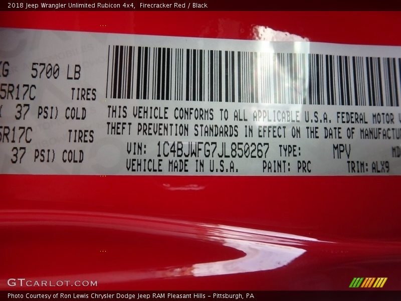 Firecracker Red / Black 2018 Jeep Wrangler Unlimited Rubicon 4x4