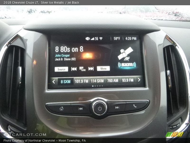 Silver Ice Metallic / Jet Black 2018 Chevrolet Cruze LT