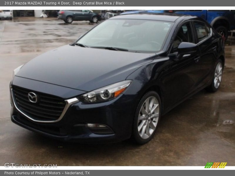 Deep Crystal Blue Mica / Black 2017 Mazda MAZDA3 Touring 4 Door