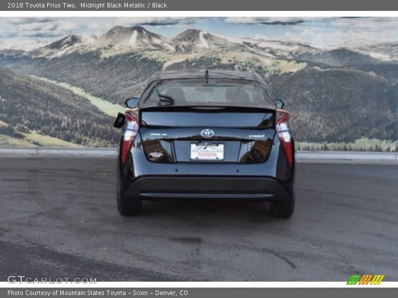 Midnight Black Metallic / Black 2018 Toyota Prius Two
