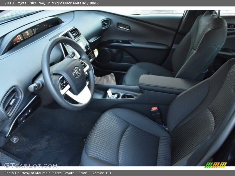 Midnight Black Metallic / Black 2018 Toyota Prius Two