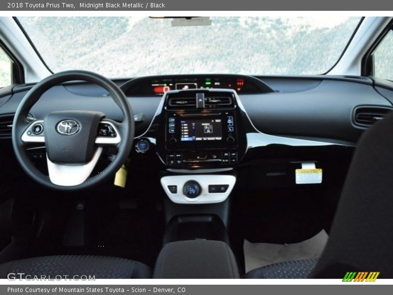 Midnight Black Metallic / Black 2018 Toyota Prius Two