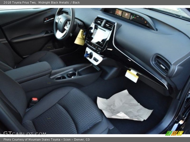 Midnight Black Metallic / Black 2018 Toyota Prius Two