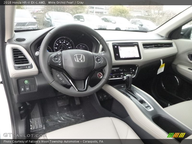 White Orchid Pearl / Gray 2018 Honda HR-V EX-L AWD