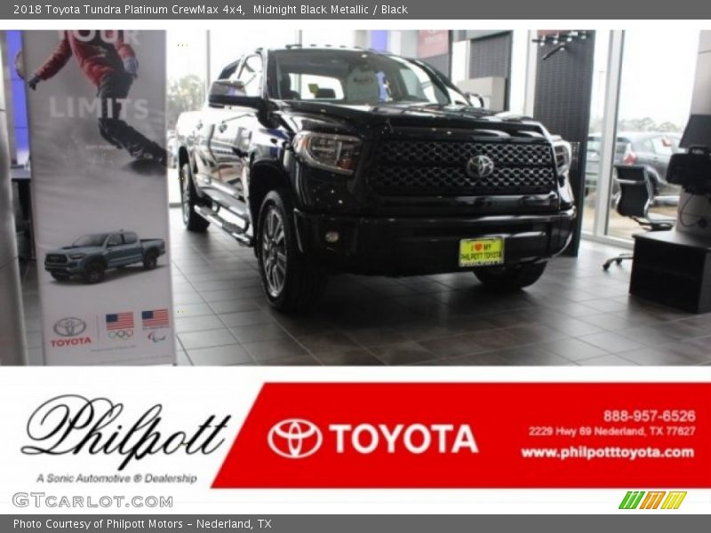 Midnight Black Metallic / Black 2018 Toyota Tundra Platinum CrewMax 4x4