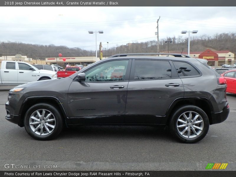 Granite Crystal Metallic / Black 2018 Jeep Cherokee Latitude 4x4