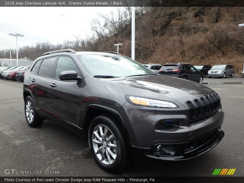 Granite Crystal Metallic / Black 2018 Jeep Cherokee Latitude 4x4