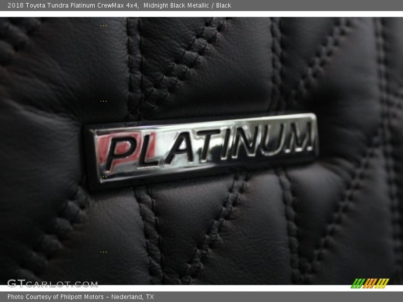 Midnight Black Metallic / Black 2018 Toyota Tundra Platinum CrewMax 4x4