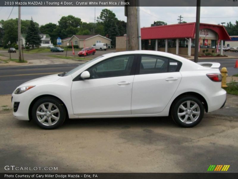 Crystal White Pearl Mica / Black 2010 Mazda MAZDA3 i Touring 4 Door