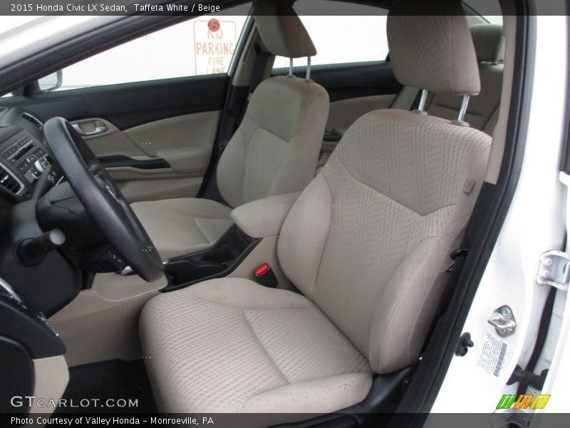 Taffeta White / Beige 2015 Honda Civic LX Sedan