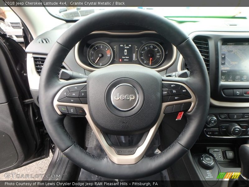 Granite Crystal Metallic / Black 2018 Jeep Cherokee Latitude 4x4