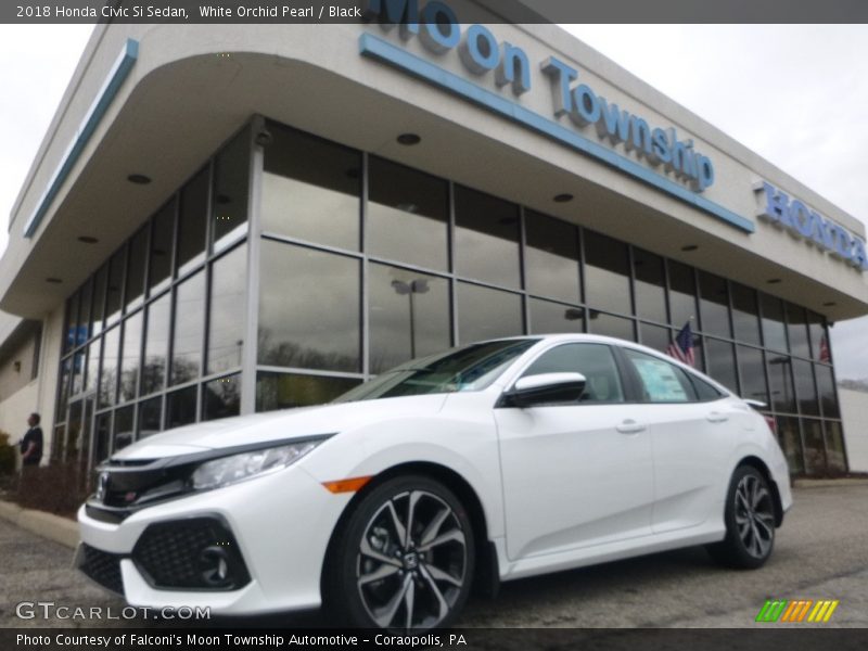 White Orchid Pearl / Black 2018 Honda Civic Si Sedan