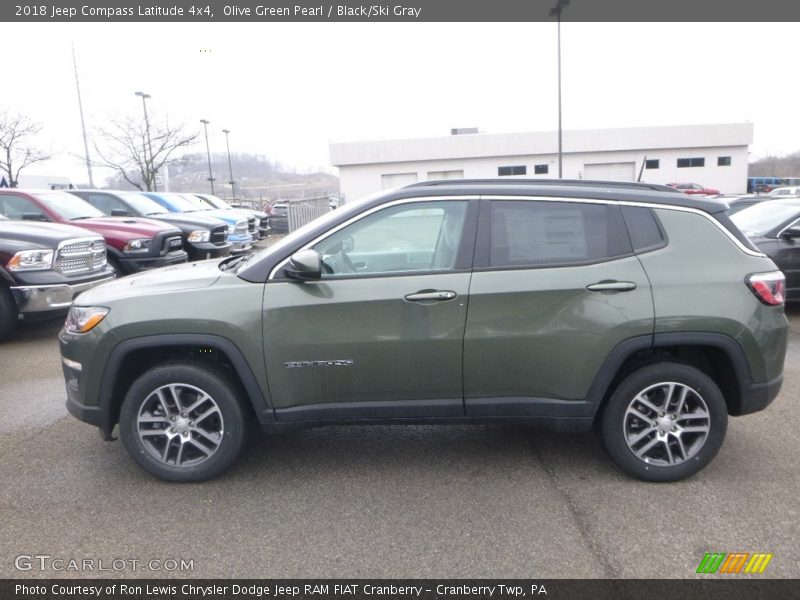 Olive Green Pearl / Black/Ski Gray 2018 Jeep Compass Latitude 4x4