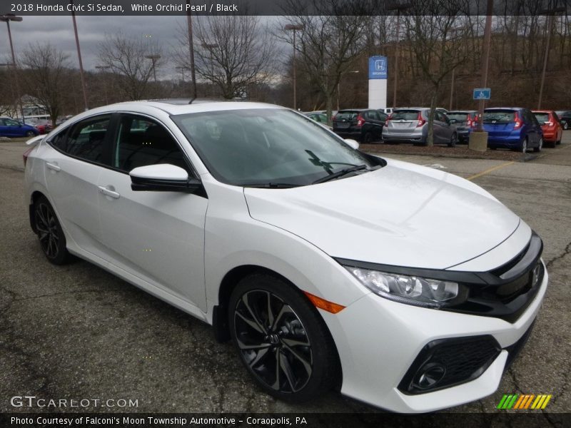 White Orchid Pearl / Black 2018 Honda Civic Si Sedan