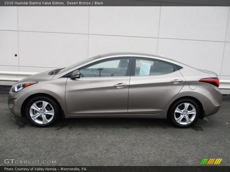 Desert Bronze / Black 2016 Hyundai Elantra Value Edition