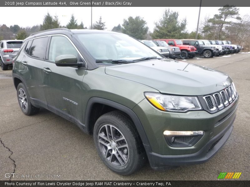 Olive Green Pearl / Black/Ski Gray 2018 Jeep Compass Latitude 4x4