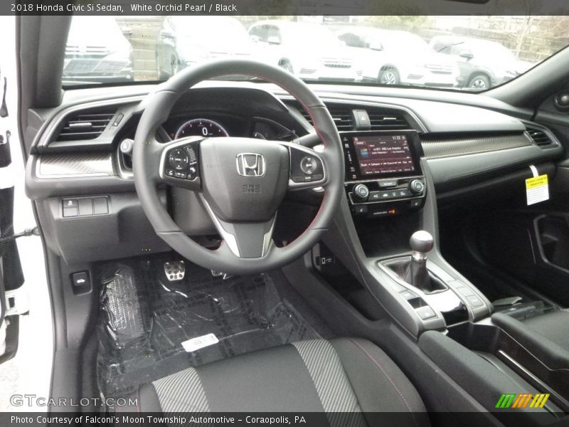 White Orchid Pearl / Black 2018 Honda Civic Si Sedan