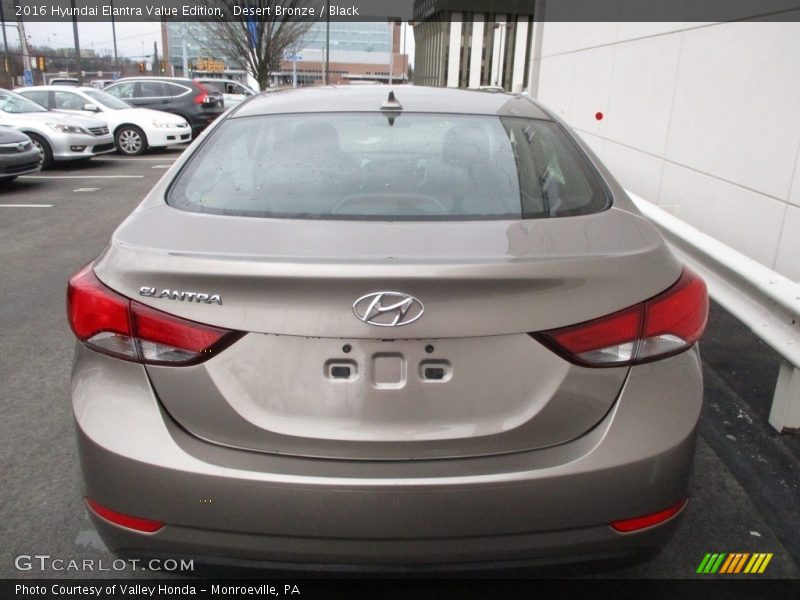 Desert Bronze / Black 2016 Hyundai Elantra Value Edition