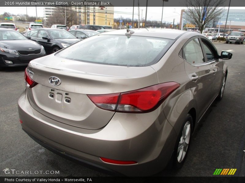 Desert Bronze / Black 2016 Hyundai Elantra Value Edition