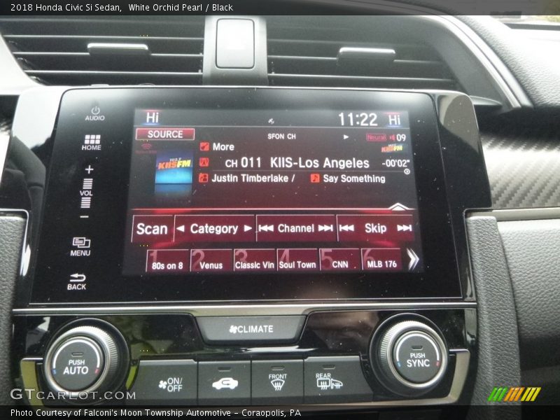 White Orchid Pearl / Black 2018 Honda Civic Si Sedan