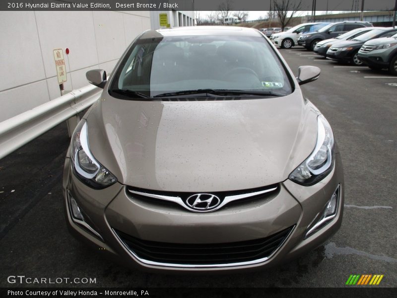 Desert Bronze / Black 2016 Hyundai Elantra Value Edition