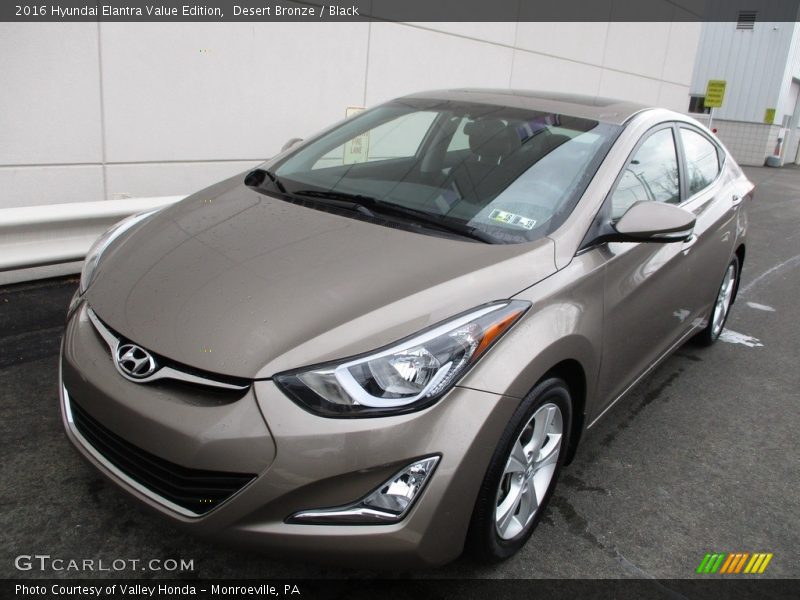 Desert Bronze / Black 2016 Hyundai Elantra Value Edition