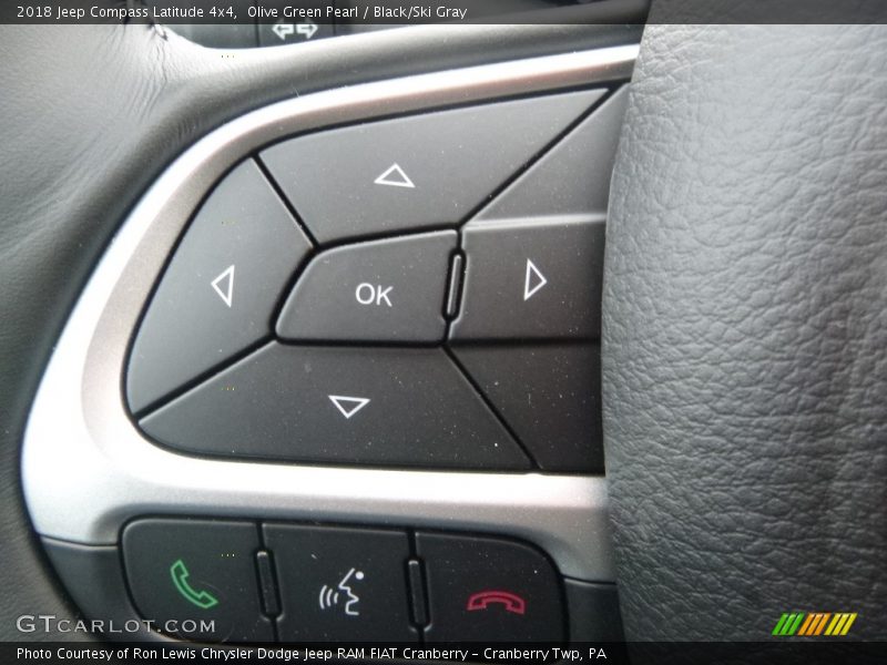 Olive Green Pearl / Black/Ski Gray 2018 Jeep Compass Latitude 4x4