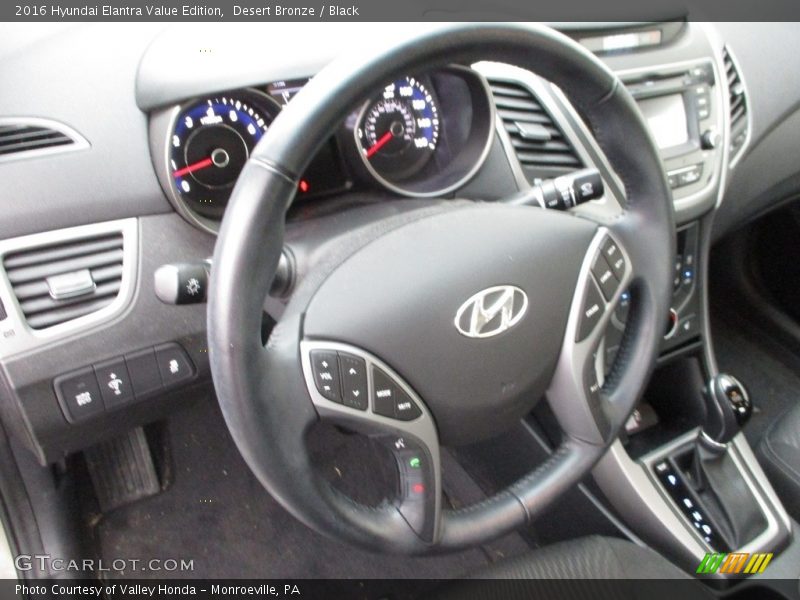 Desert Bronze / Black 2016 Hyundai Elantra Value Edition