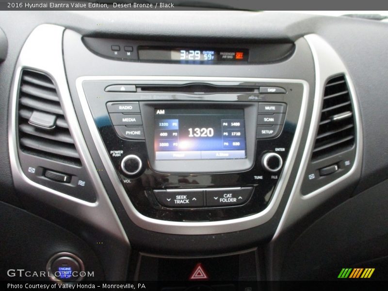Desert Bronze / Black 2016 Hyundai Elantra Value Edition