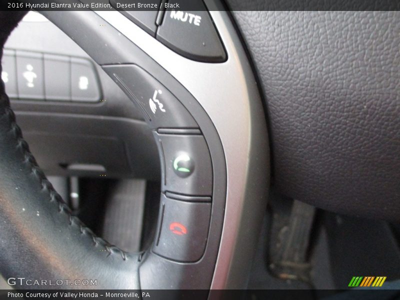 Desert Bronze / Black 2016 Hyundai Elantra Value Edition
