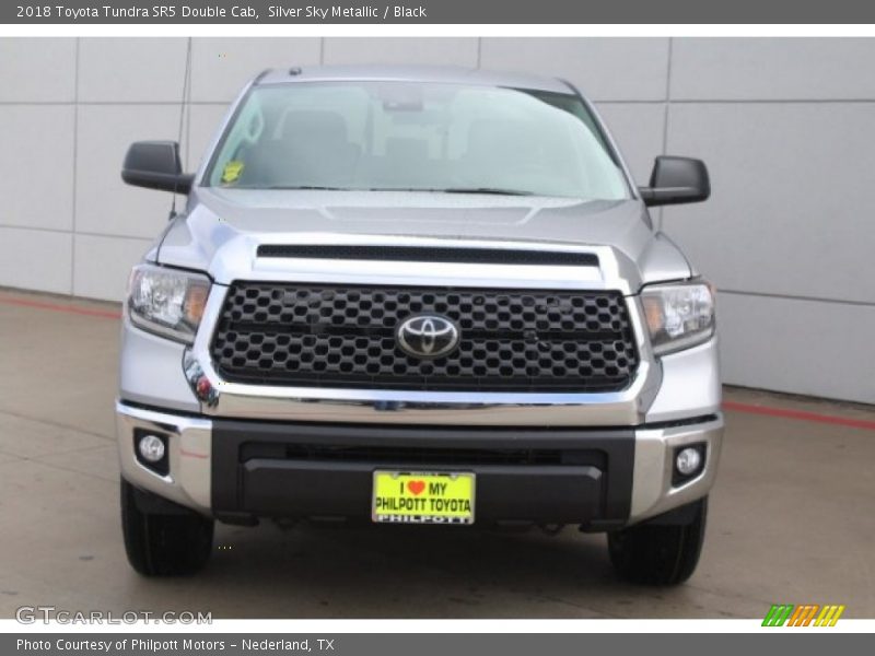 Silver Sky Metallic / Black 2018 Toyota Tundra SR5 Double Cab