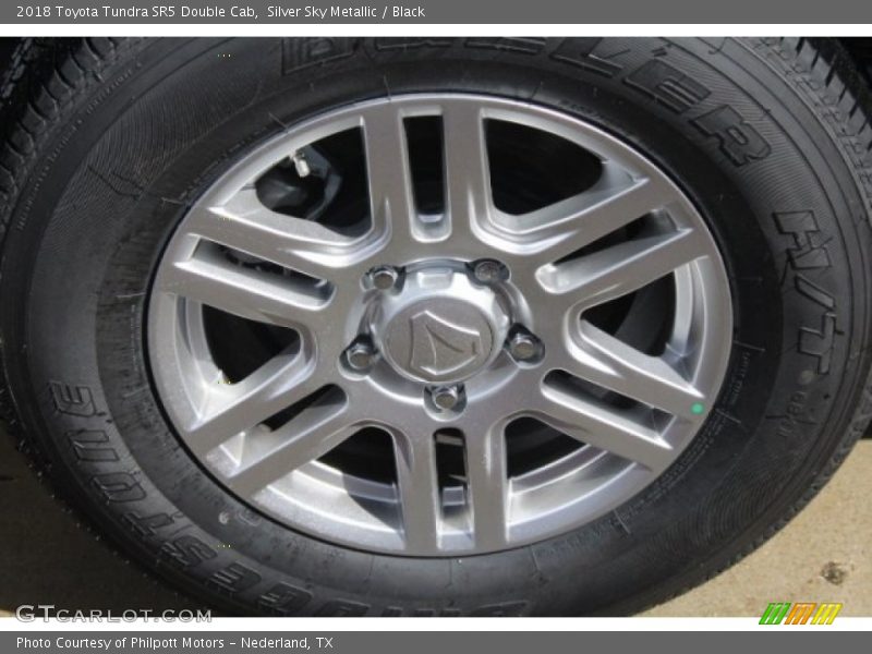 Silver Sky Metallic / Black 2018 Toyota Tundra SR5 Double Cab
