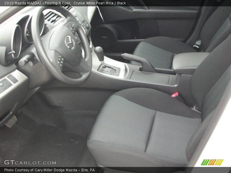 Crystal White Pearl Mica / Black 2010 Mazda MAZDA3 i Touring 4 Door