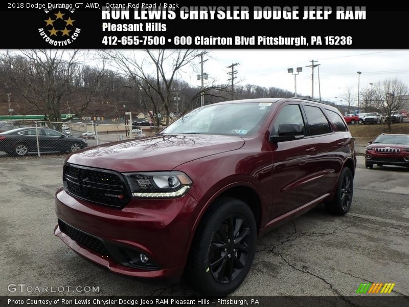 Octane Red Pearl / Black 2018 Dodge Durango GT AWD