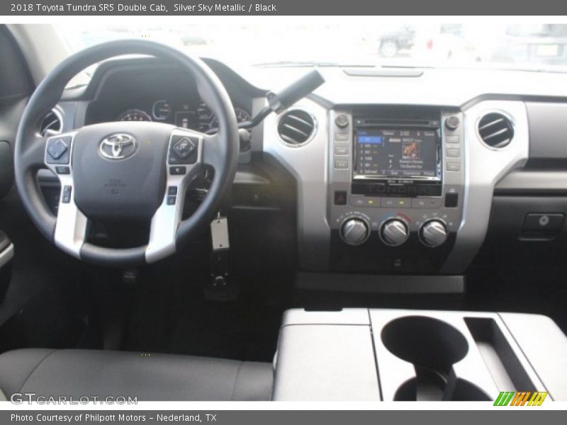 Silver Sky Metallic / Black 2018 Toyota Tundra SR5 Double Cab