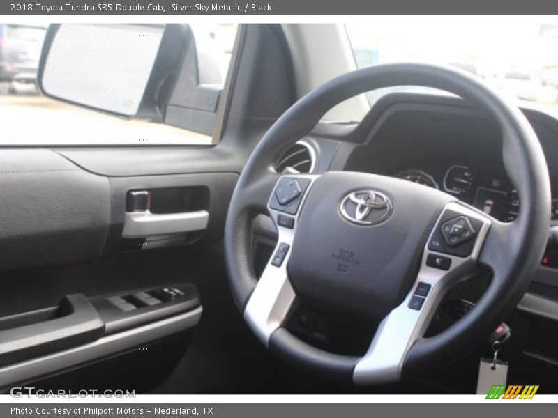 Silver Sky Metallic / Black 2018 Toyota Tundra SR5 Double Cab