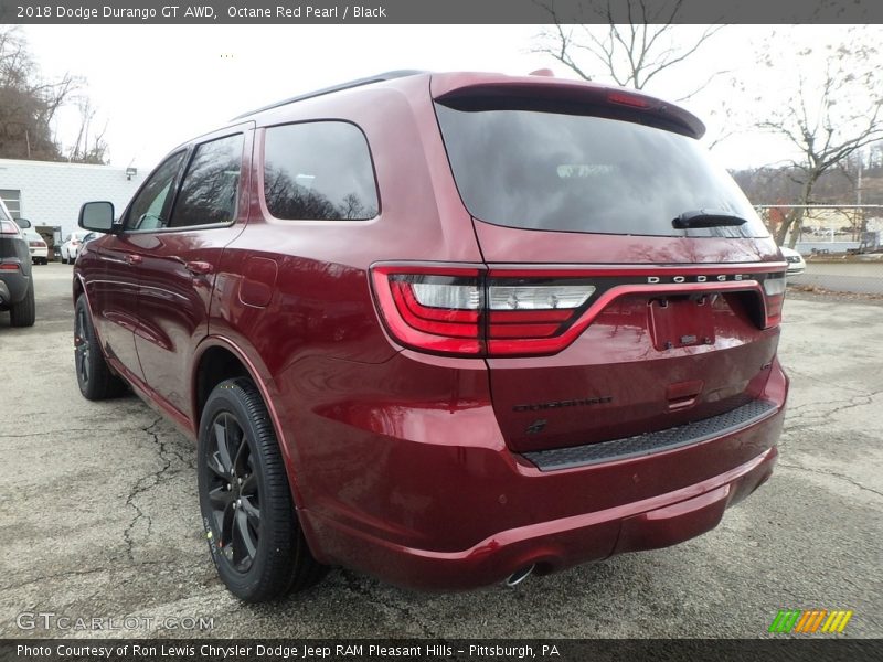 Octane Red Pearl / Black 2018 Dodge Durango GT AWD