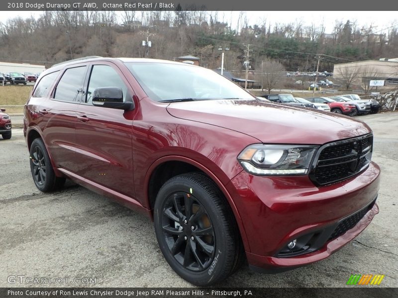 Octane Red Pearl / Black 2018 Dodge Durango GT AWD