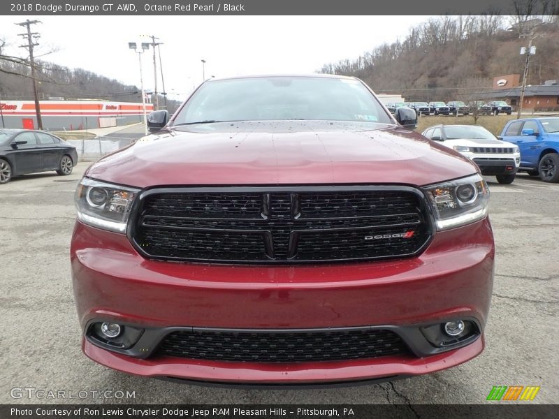 Octane Red Pearl / Black 2018 Dodge Durango GT AWD