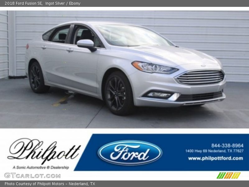 Ingot Silver / Ebony 2018 Ford Fusion SE