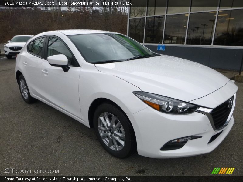 Snowflake White Pearl Mica / Black 2018 Mazda MAZDA3 Sport 5 Door